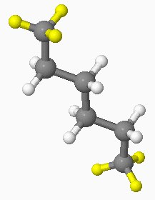 Hydrogen atoms selected on hexane
